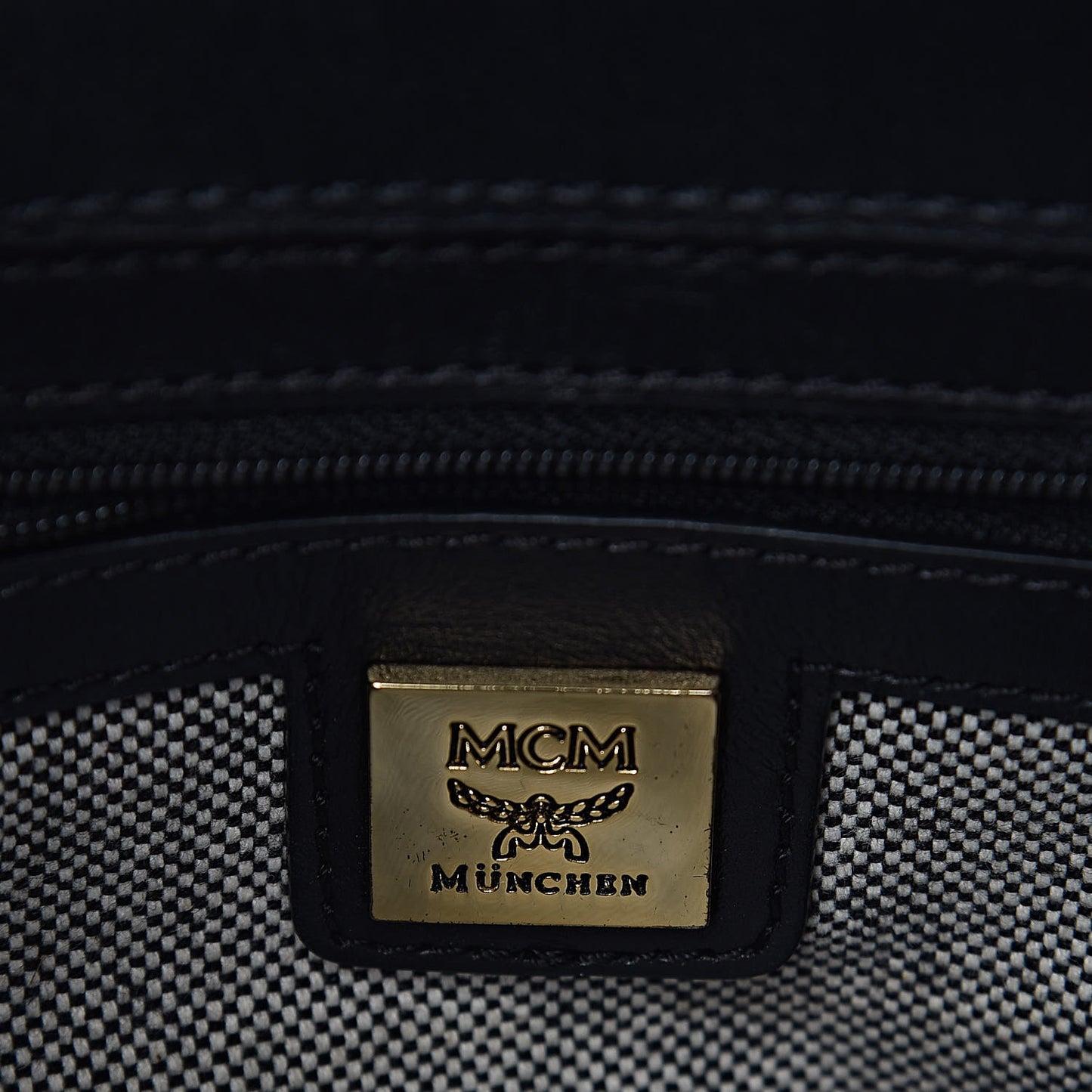 Visetos Small Kathy Double Zip Tote Cognac Black