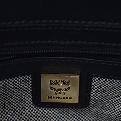 MCM Visetos Small Kathy Double Zip Tote Cognac Black 6 of 16