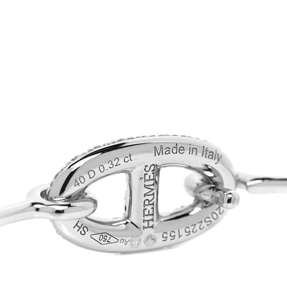 Hermes 18K White Gold Diamond PM Ronde Chaine d'Ancre Bracelet SH 4 of 5