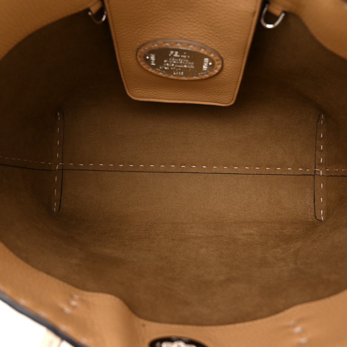 Cuoio Romano Selleria Bi-Color Carla Shopping Tote Camelia Dark Honey