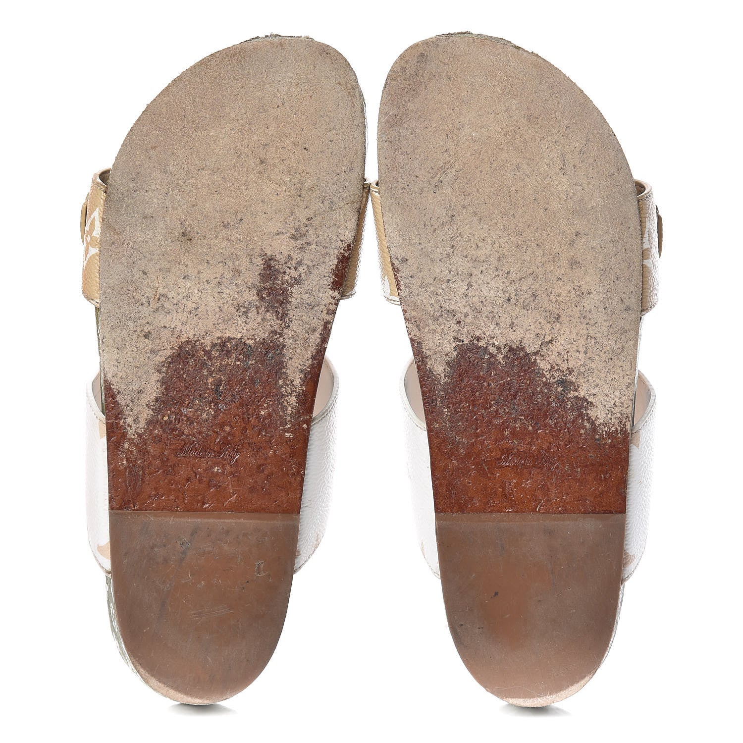 Louis Vuitton Monogram Giant Bom Dia Flat Mule Sandals 36.5 White Moka 5 of 11