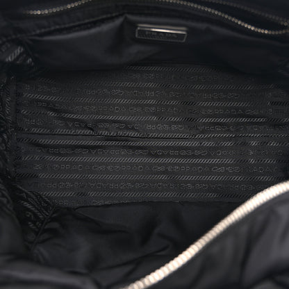 Prada Re-Nylon Nappa Triangle Quilted Padded Small Double Handled Zip Tote Black 5 of 10