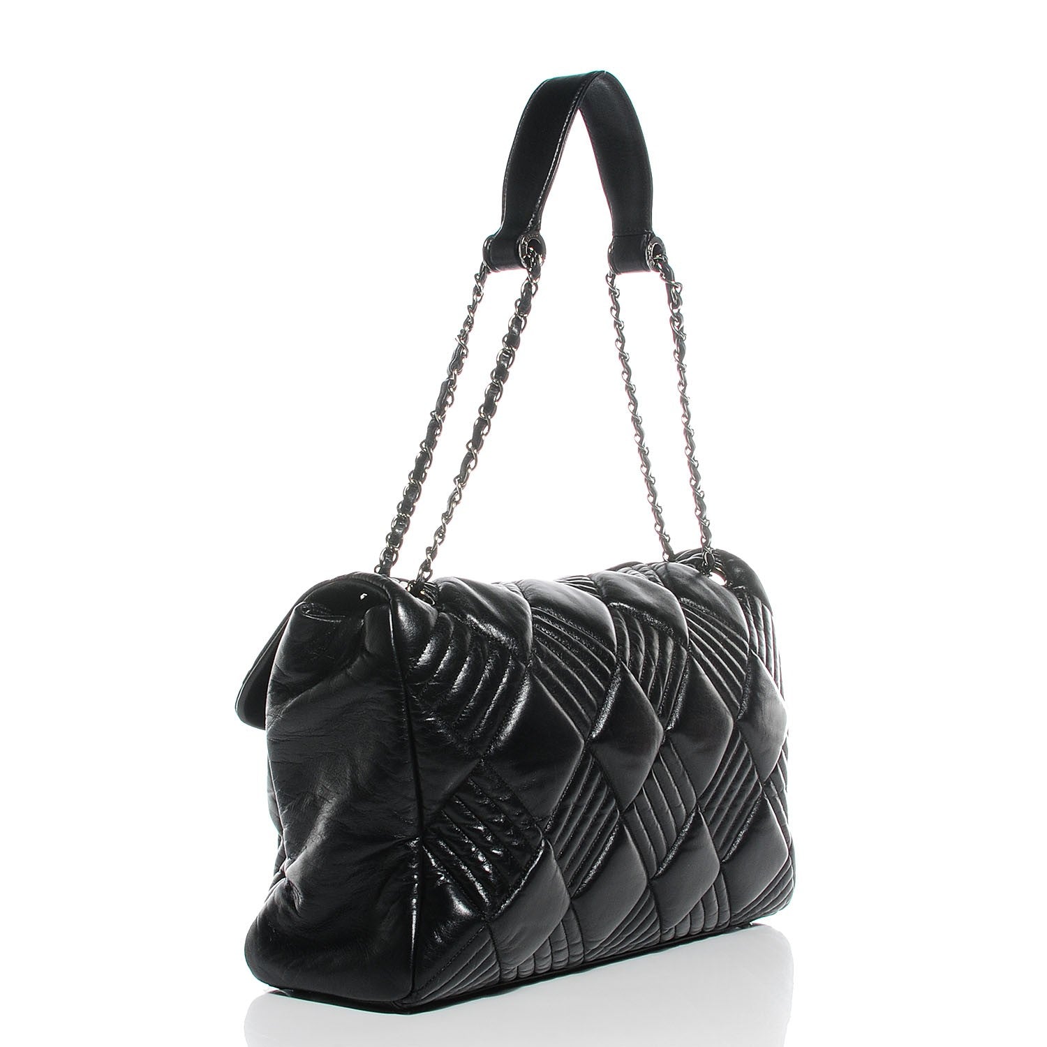 Chanel Lambskin In and Out Maxi Flap Black 3 of 7