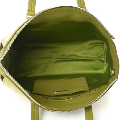 Miu Miu Goatskin Madras Tote Green 5 of 11