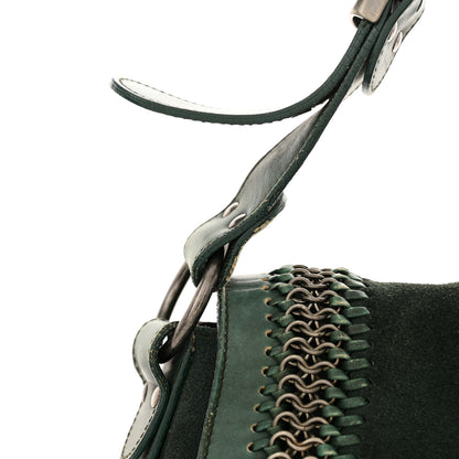 Christian Dior Suede Calfskin Medium Gaucho Double Saddle Green 11 of 18