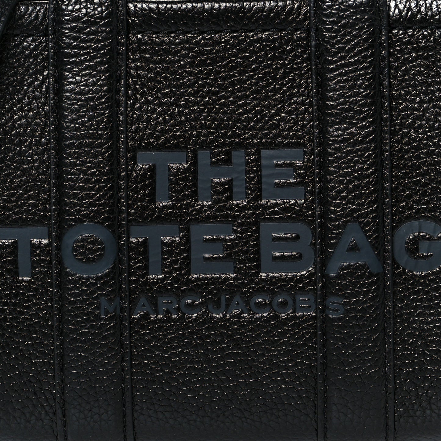 Grained Calfskin Micro The Tote Bag Black