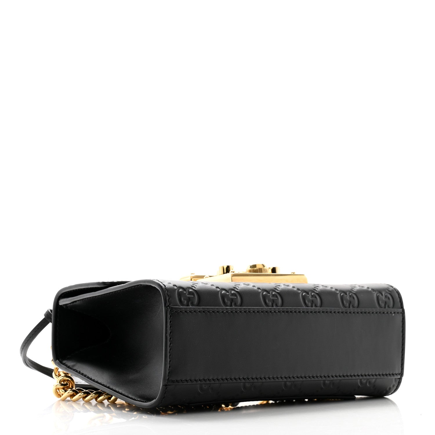 Gucci Guccissima Small Padlock Shoulder Bag Black 4 of 12