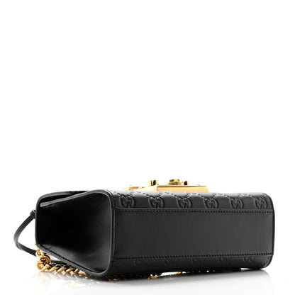 Gucci Guccissima Small Padlock Shoulder Bag Black 4 of 12