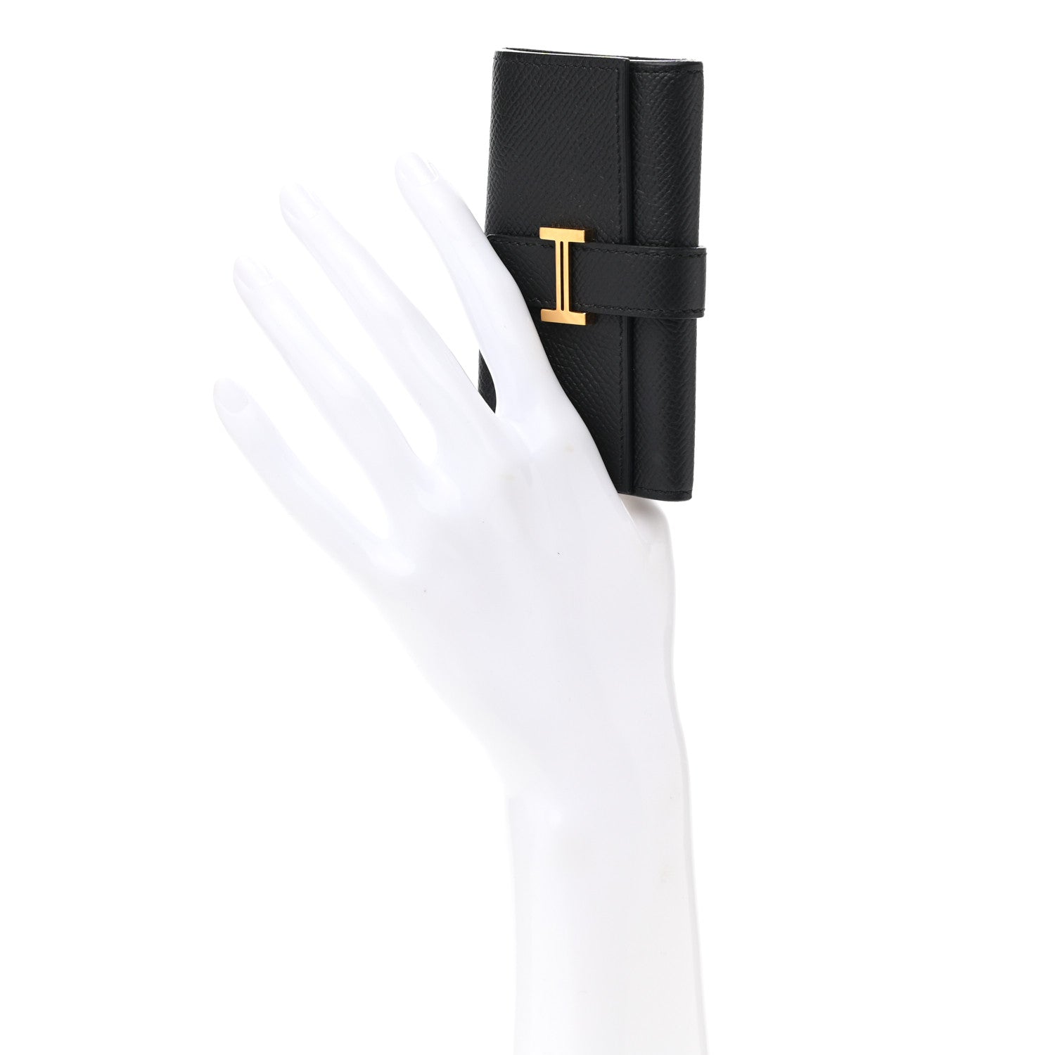 Hermes Epsom Bearn Multicles 4 Key Holder Black 2 of 6