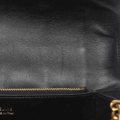 Celine Lambskin Quilted Shoulder Bag Black 12 of 12