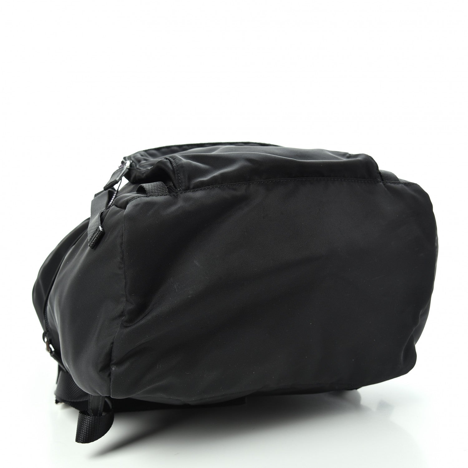 Prada Nylon Vela Saffiano Medium Cinch Backpack Black 4 of 9