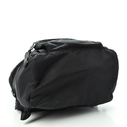 Prada Nylon Vela Saffiano Medium Cinch Backpack Black 4 of 9