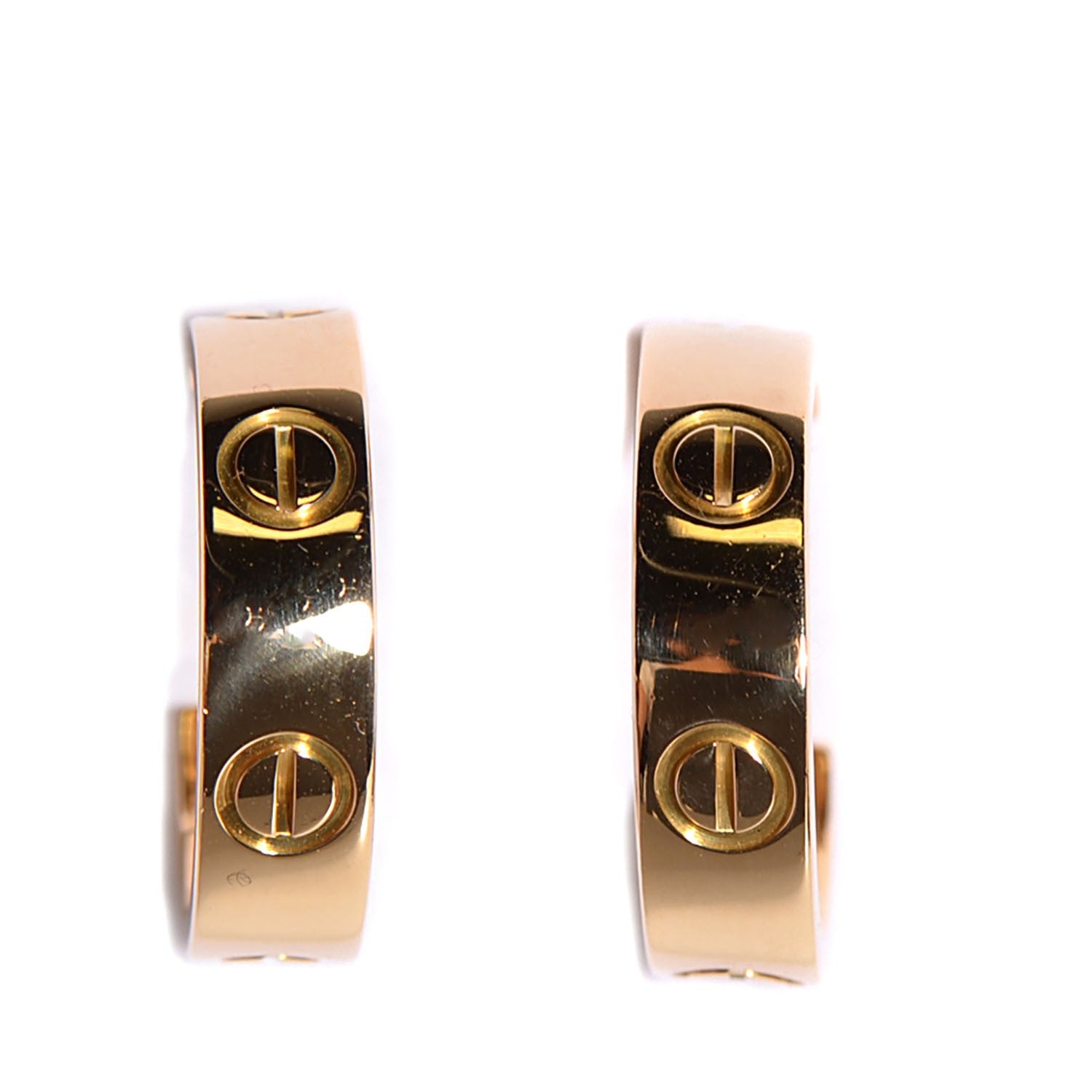 Cartier 18K Yellow Gold 5.5mm LOVE Hoop Earrings 1 of 4