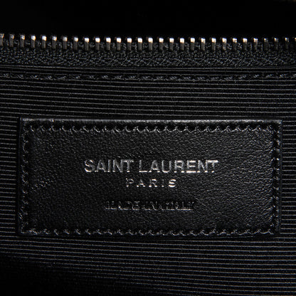 Saint Laurent Sheepskin Matelasse Chevron Large Classic Monogram Shopper Black 7 of 8