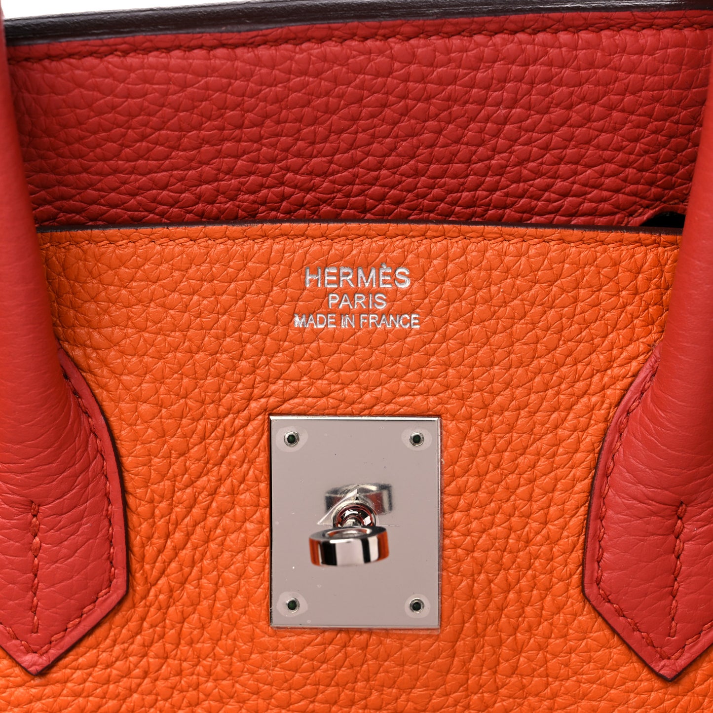 Taurillon Clemence Arlequin Birkin 35 Orange Sanguine Gold Bleu Lin Bleu Hydra Etain