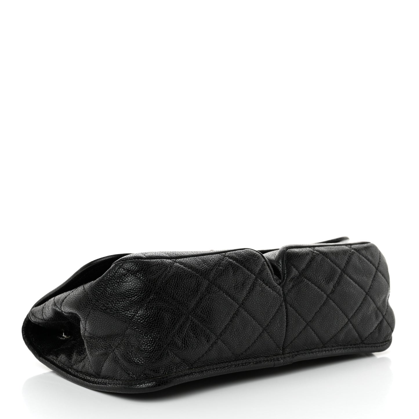 Grained Calfskin Medium Natural Beauty Flap Black
