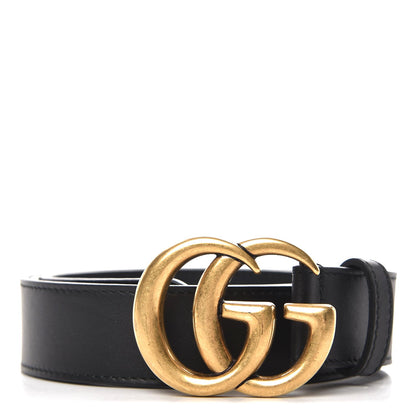 Gucci Calfskin Double G 30mm Belt 90 36 Black 1 of 4