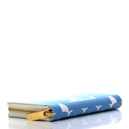 Louis Vuitton Monogram Giant By The Pool Zippy Wallet Blue 4 of 7