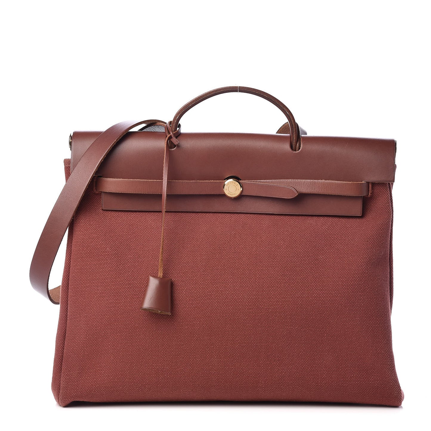 Toile Calfskin Herbag 39 GM Havane Natural