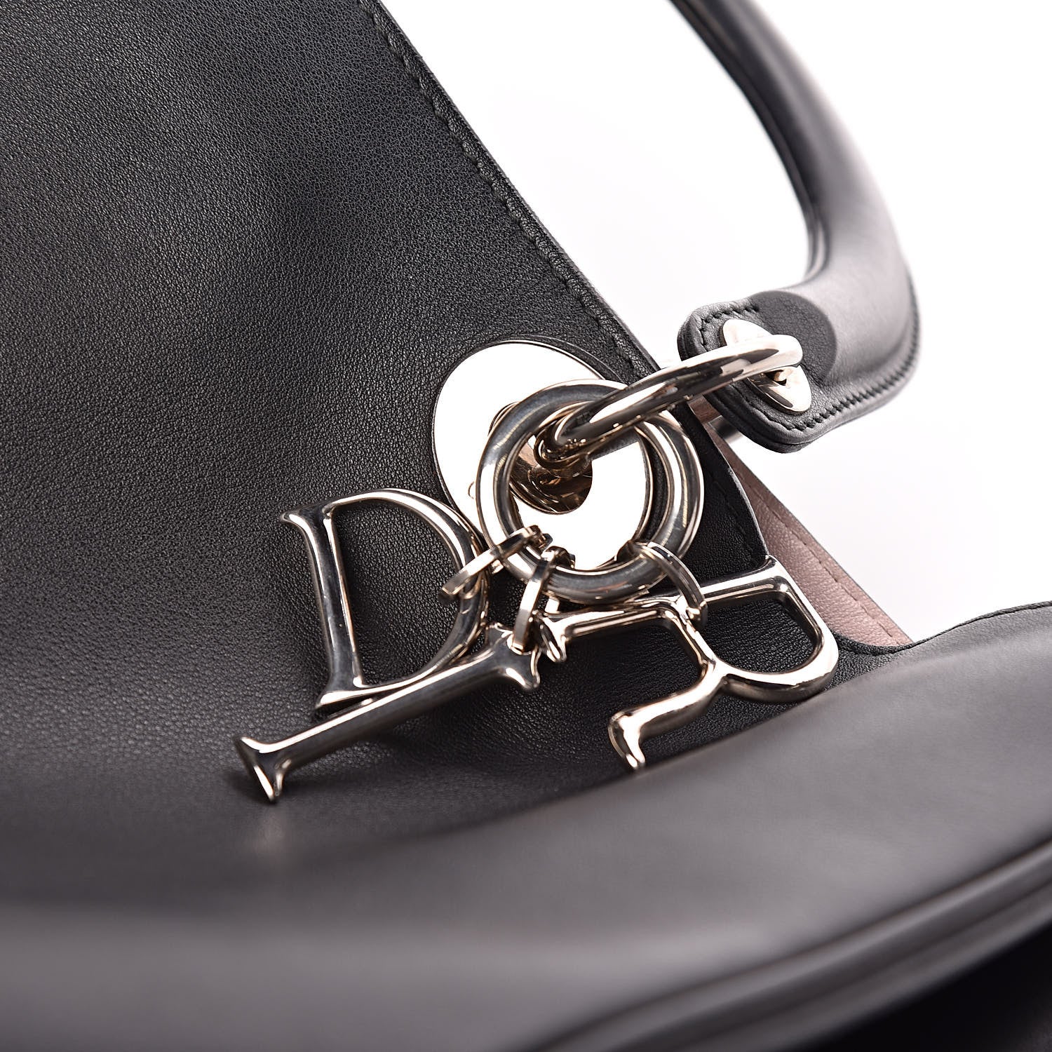 Christian Dior Smooth Calfskin Large Diorissimo Tote Black Rose Poudre 13 of 21