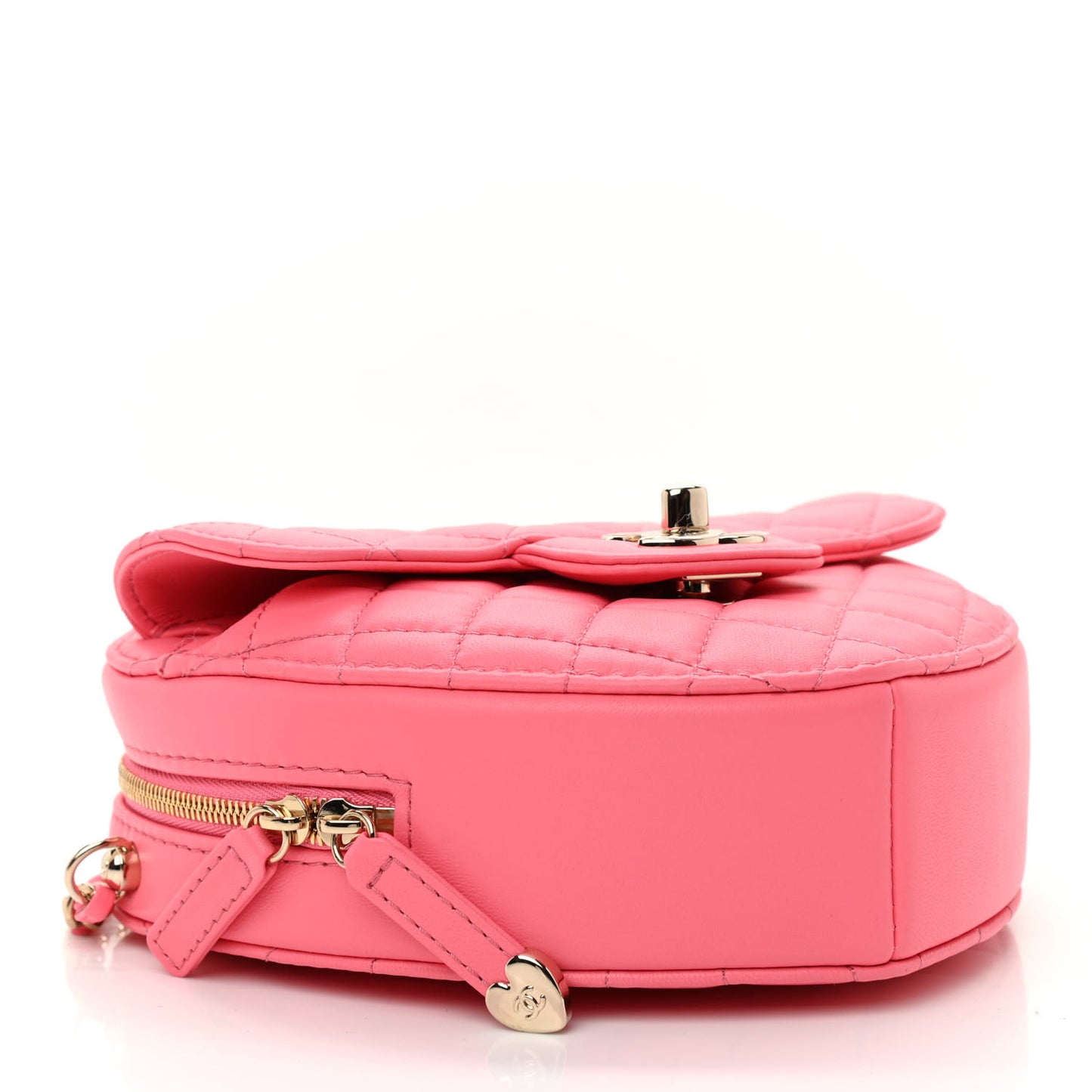 Lambskin Quilted CC In Love Heart Bag Pink