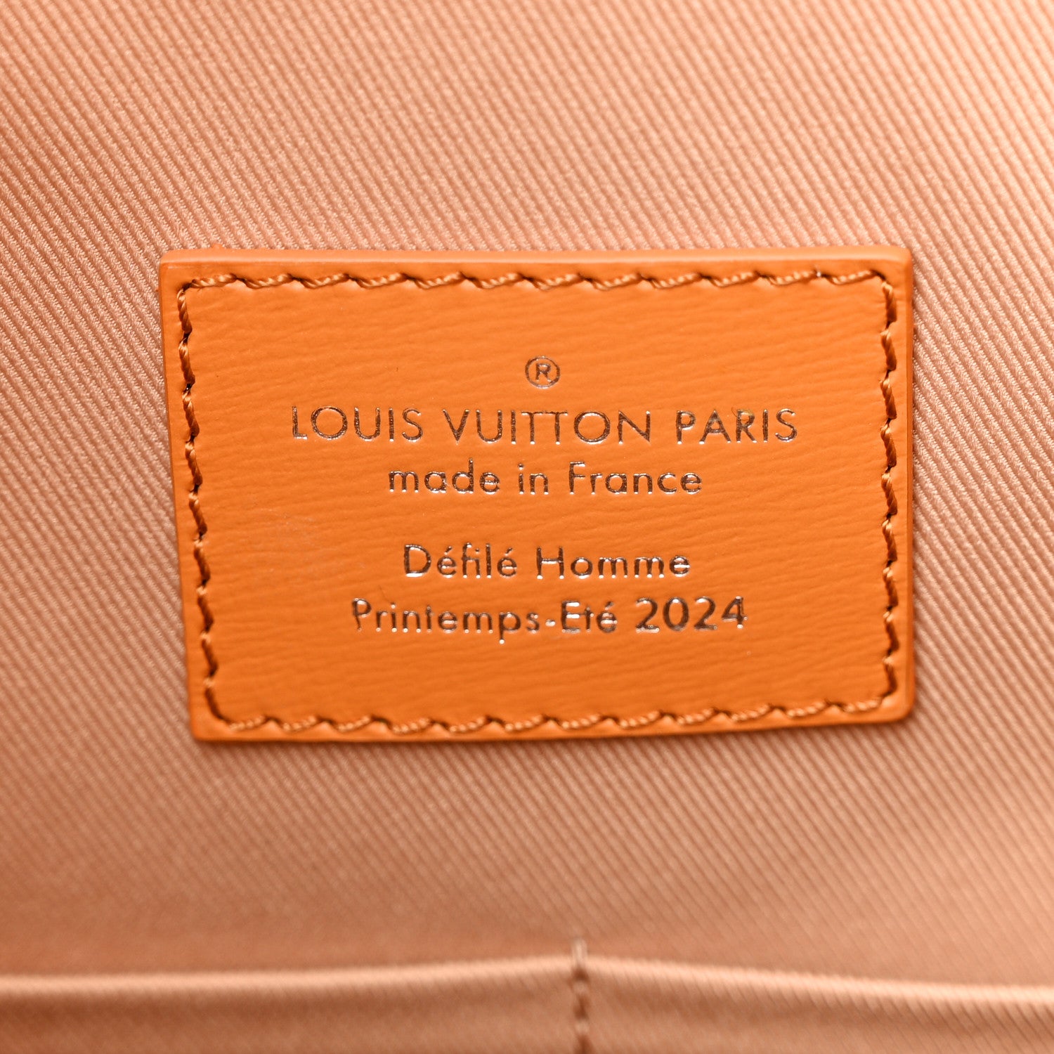 Louis Vuitton LOUIS VUITTON Calfskin Sandwich Bag Safran 6 of 9
