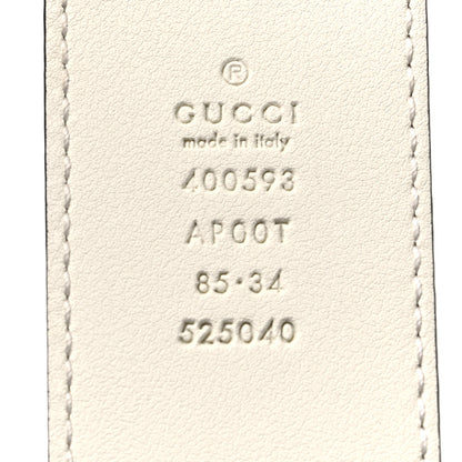 Gucci Calfskin Double G 40mm Belt 85 34 Mystic White 5 of 6