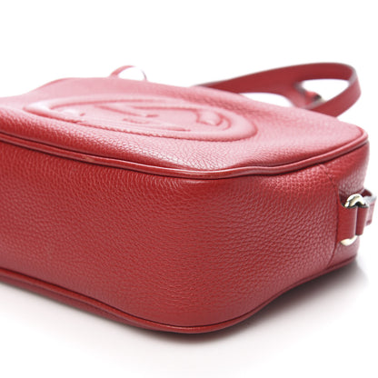 Gucci Pebbled Calfskin Small Soho Disco Bag Vibrant Red 10 of 11