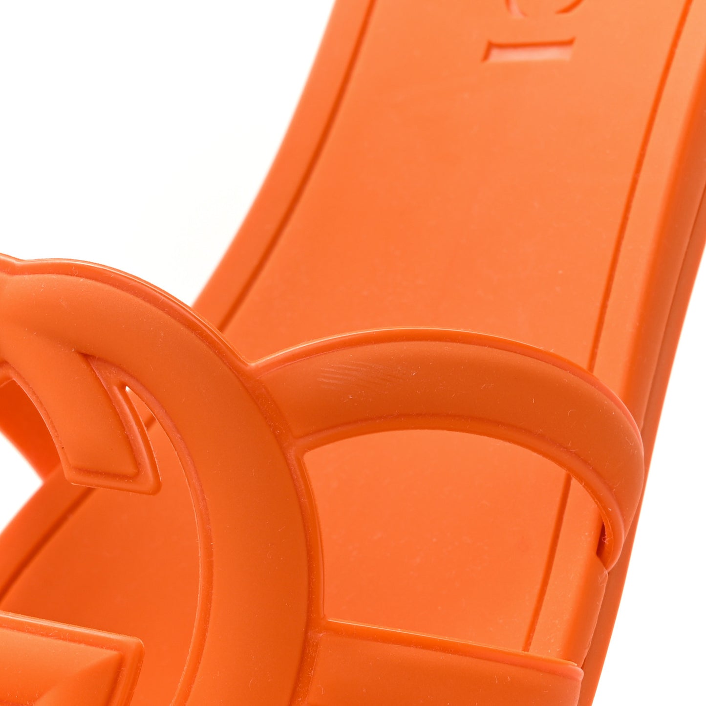 Rubber Interlocking G Womens Slide Sandals 38 Persimmon Orange