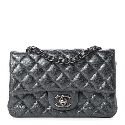 Chanel Pearly Caviar Quilted Mini Rectangular Flap Grey 1 of 10