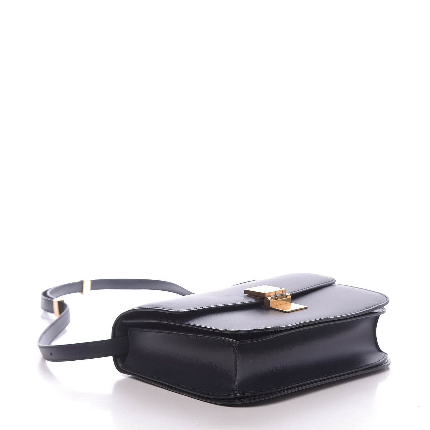 Box Calfskin Medium Classic Box Flap Bag Navy