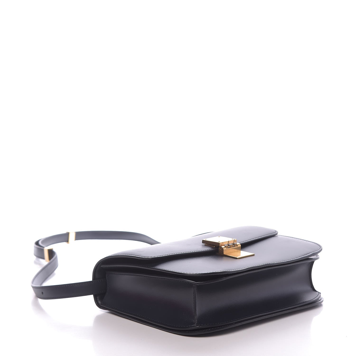 Celine Box Calfskin Medium Classic Box Flap Bag Navy 5 of 13