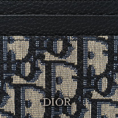Christian Dior Grained Calfskin Oblique Card Holder Black 8 of 8