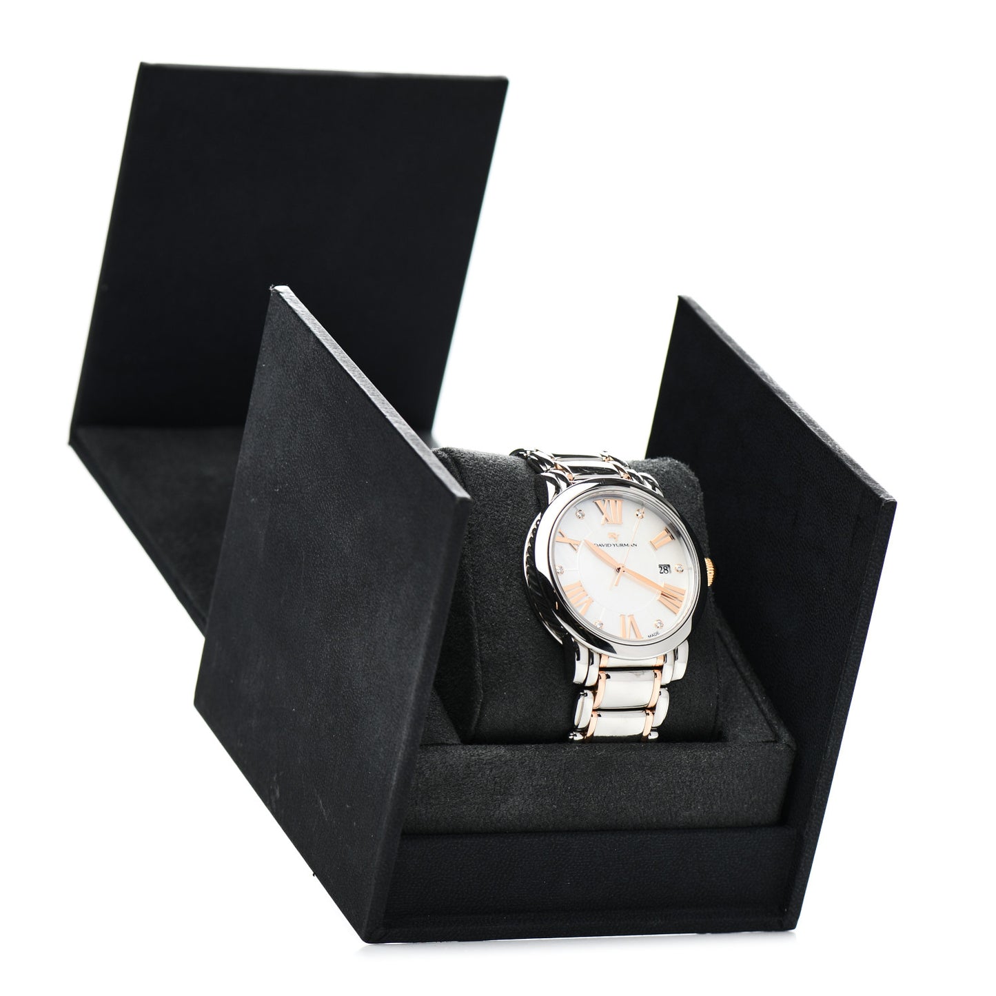 Stainless Steel 18K Rose Gold Diamond Mother of Pearl 38mm Classic Quartz Watch