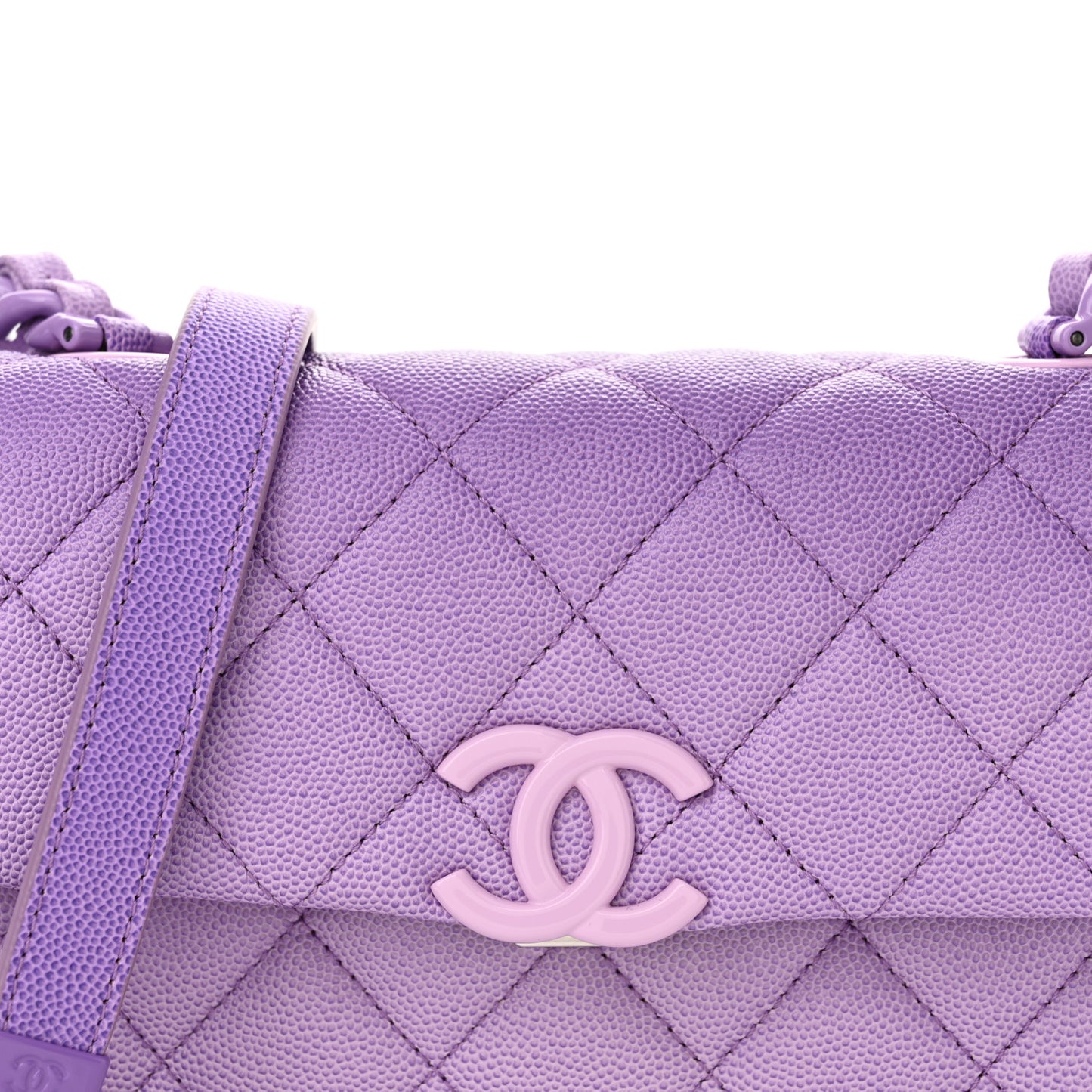 Shaded Caviar Quilted My Everything Small Flap Purple Light Purple