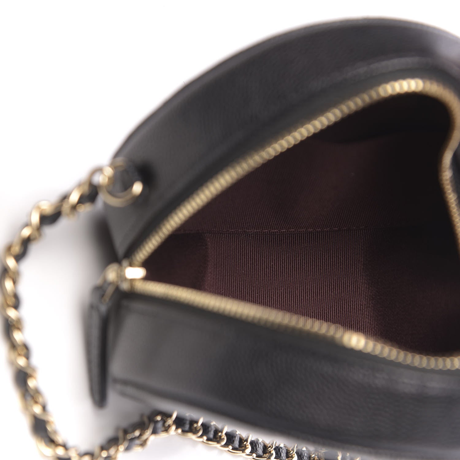 Chanel Caviar Quilted Round Clutch With Chain Black 5 of 11