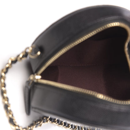 Chanel Caviar Quilted Round Clutch With Chain Black 5 of 11