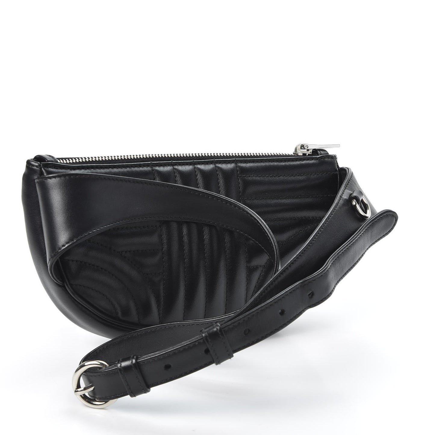 Soft Calfskin Impunture Diagramme Belt Bag Black