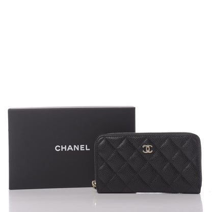 Chanel Caviar Quilted Small Zip Around Wallet Black 11 of 11