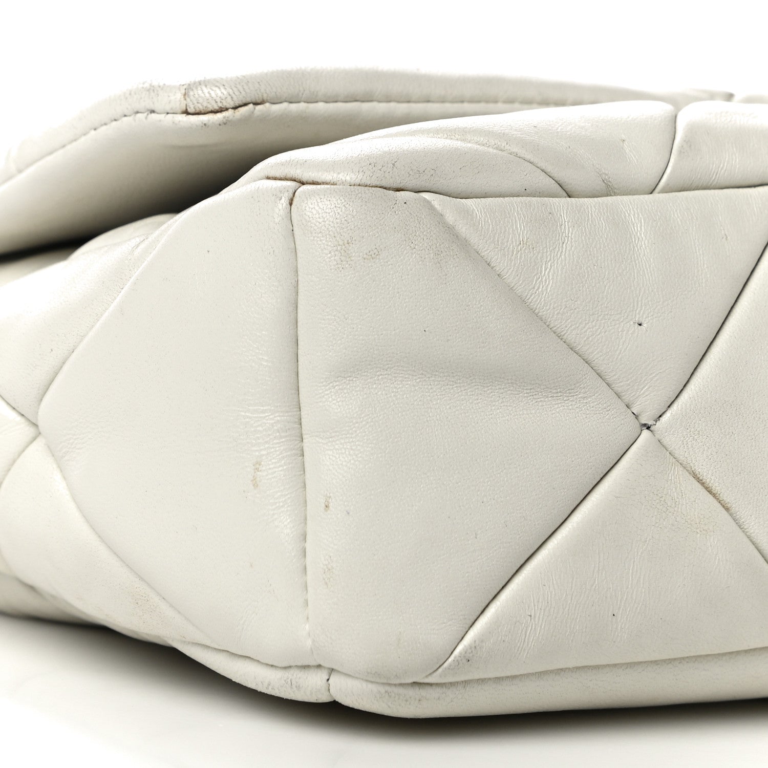 Prada Nappa Re-Nylon Triangle Quilted Patchwork System Flap Shoulder Bag White 11 of 14