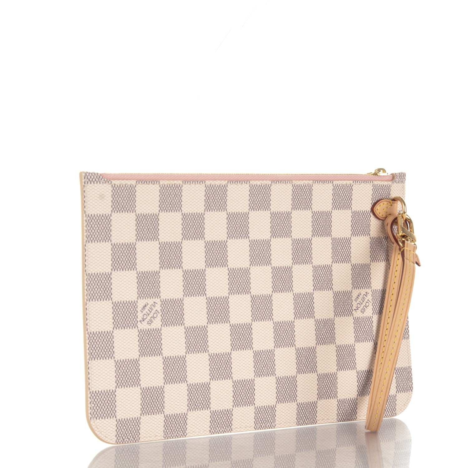 Louis Vuitton Damier Azur Neverfull MM GM Pochette Rose Ballerine 3 of 7