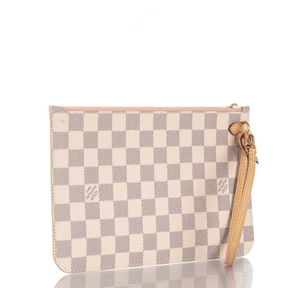Louis Vuitton Damier Azur Neverfull MM GM Pochette Rose Ballerine 3 of 7