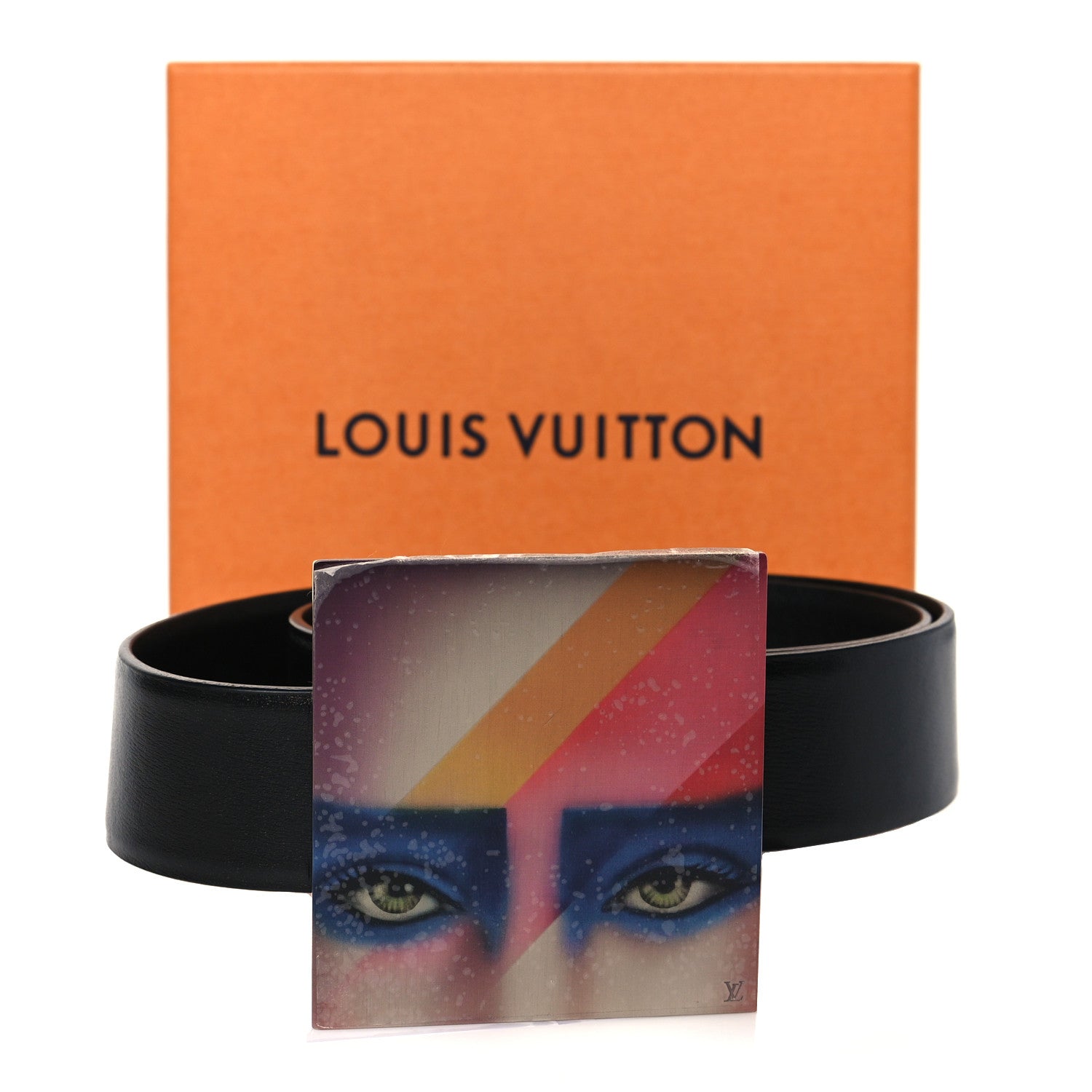 Louis Vuitton Calfskin 35mm Faces Belt 90 36 Black 7 of 7