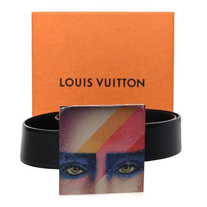 Louis Vuitton Calfskin 35mm Faces Belt 90 36 Black 7 of 7