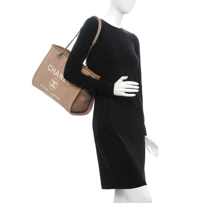 Chanel Canvas Small Deauville Tote Beige 2 of 7