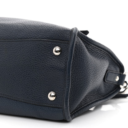 Prada Vitello Phenix Top Handle Shopping Satchel Baltico 11 of 17