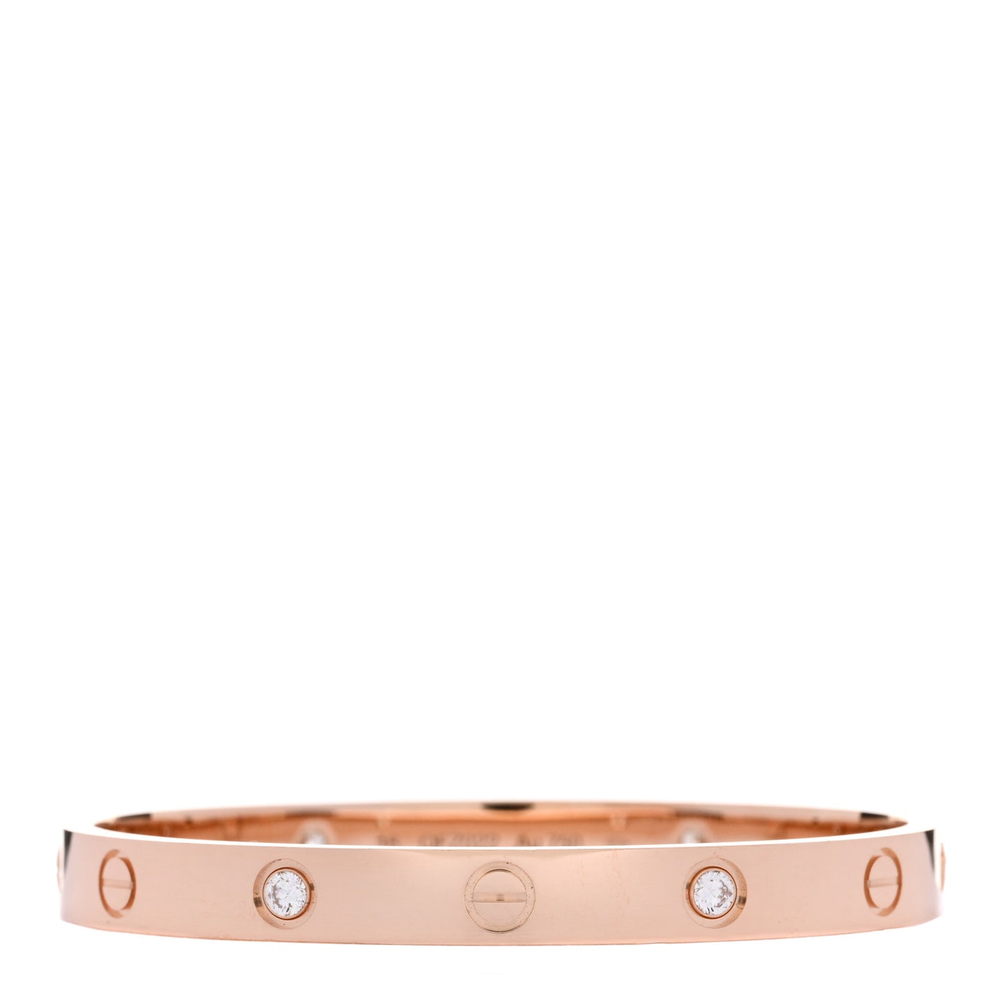 18K Pink Gold 4 Diamond LOVE Bracelet 16