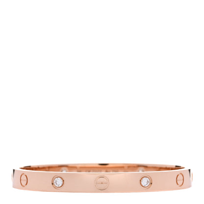 Cartier 18K Pink Gold 4 Diamond LOVE Bracelet 16 1 of 4
