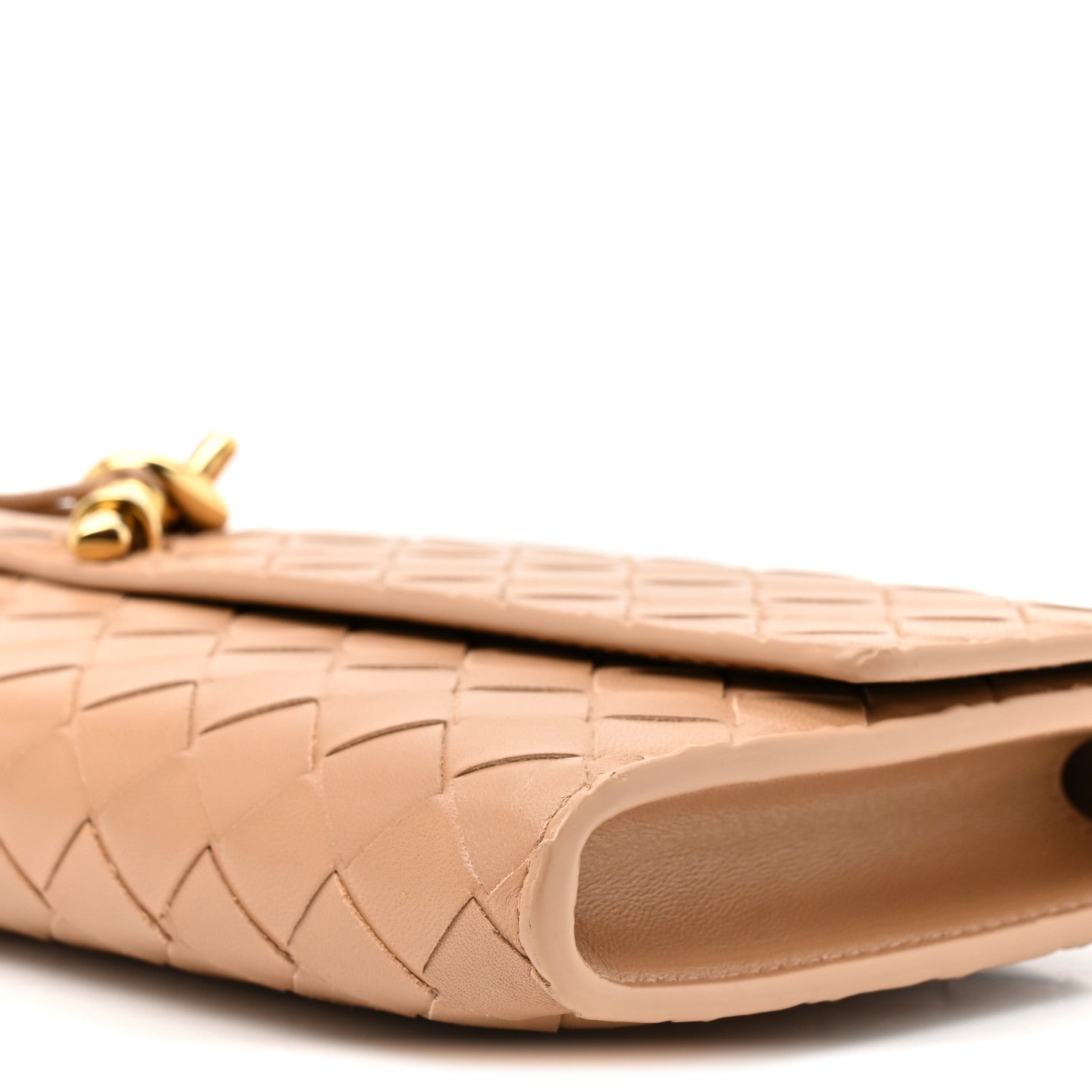 Bottega Veneta Nappa Intrecciato Long Andiamo Top Handle Clutch Pale Brown 7 of 10