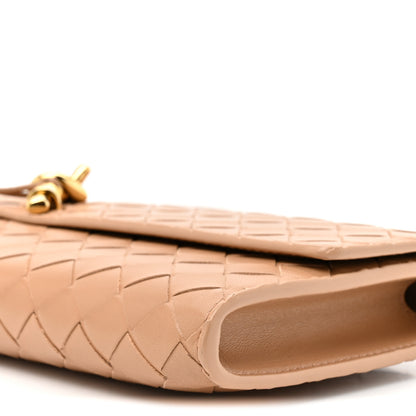 Bottega Veneta Nappa Intrecciato Long Andiamo Top Handle Clutch Pale Brown 7 of 10
